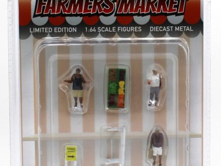 1:64 AMERICAN DIORAMA *DIECAST* 6pc *FARMERS MARKET* Model Figures For Discount