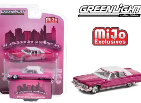 Greenlight 1:64 Lowrider 1973 Cadillac Coupe Deville – Pink w  White Top Supply