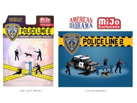 American Diorama 1:64 Mijo Exclusive Police Line II Figure Set Discount