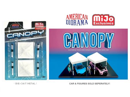 American Diorama 1:64 2-Pack Canopy Set – White – MiJo Exclusives Limited Edition Discount