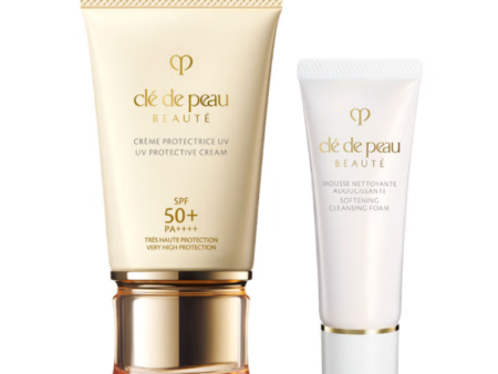 Shiseido Clé de Peau Beauté Softening Cleansing Foam & UV Protective Cream Set Online Hot Sale