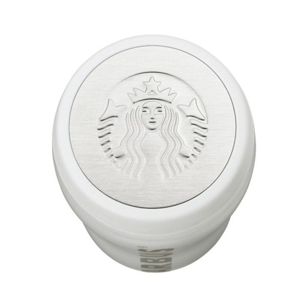 Starbucks Curved Matte White Stainless Steel Bottle Online