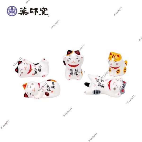 Yakushigama Lucky Cat Chopstick Holders Cheap