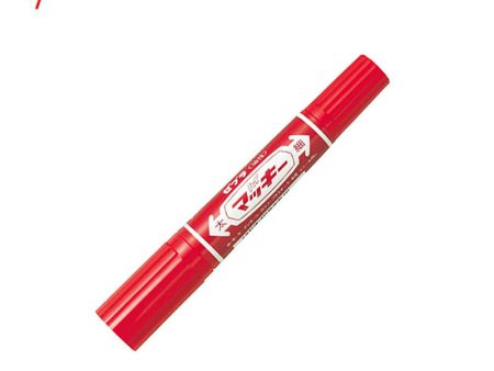 Zebra Hi Mackee Double Tip Red Oil Marker For Discount