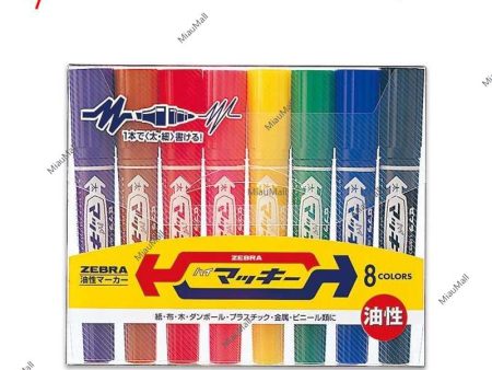 ZEBRA Hi-Mckee Oil-Based Markers (8-color set) For Sale