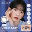 MOLAK Monthly Disposable Dollish Gray 14.2 mm Diameter Color Contact Lenses 2 pcs Cheap