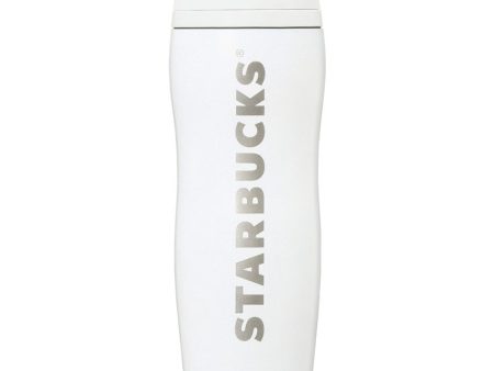 Starbucks Curved Matte White Stainless Steel Bottle Online