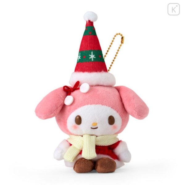 Sanrio Christmas Santa Hat Plush Keychain on Sale