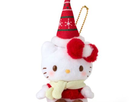 Sanrio Christmas Santa Hat Plush Keychain on Sale