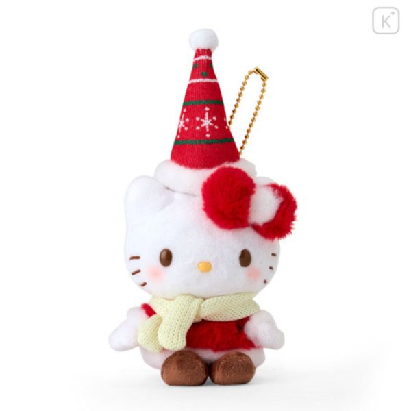 Sanrio Christmas Santa Hat Plush Keychain on Sale