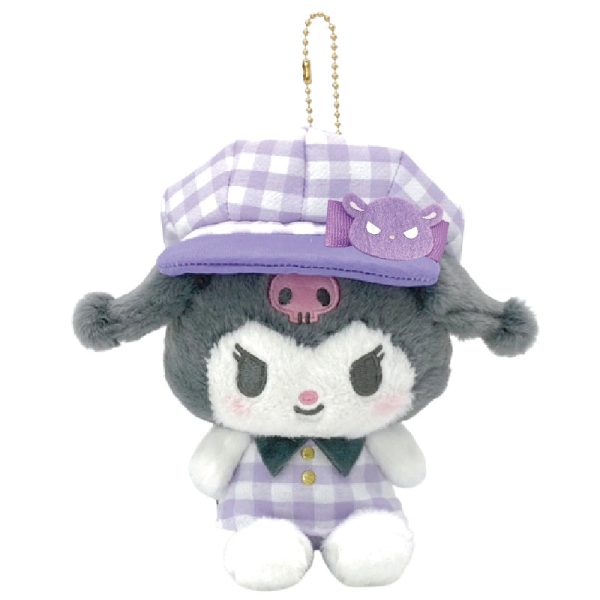 Sanrio Gingham Casquette Kuromi Plush Keychain Online Hot Sale