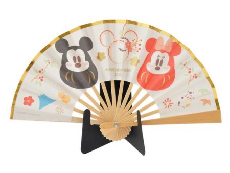 Disney New Year Mickey and Minnie Mouse Folding Fan on Sale