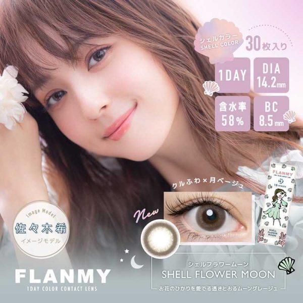 FLANMY Daily Disposable 14.2 mm Diameter Color Contact Lenses 30 pcs Cheap