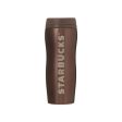 STARBUCKS Curved Brown Stainless Steel Bottle For Sale