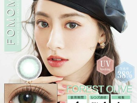 FOMOMY Forest Olive Color Monthly Disposable Color Contact Lenses Discount