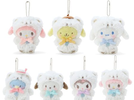 SANRIO Fuwa Fuwa Snow Design Plush Keychain Supply