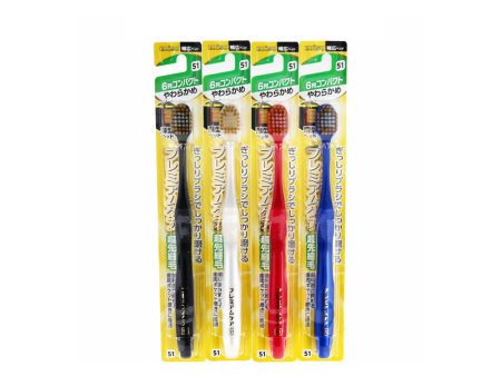 Ebisu Premium Care 6-Row Soft Compact Toothbrush Fashion