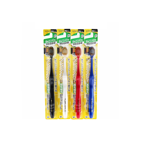 Ebisu Premium Care 6-Row Soft Compact Toothbrush Fashion