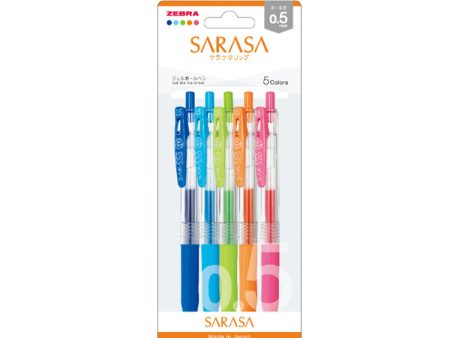 Zebra Push Color Gel Pen 0.5 5 Color Set Hot on Sale