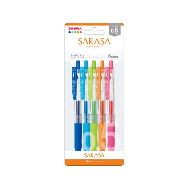 Zebra Push Color Gel Pen 0.5 5 Color Set Hot on Sale