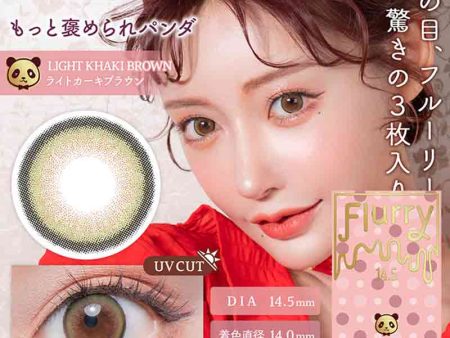 colors Flurry by colors Monthly Disposable 14.5 mm Diameter Light Khaki Brown Color Contact Lenses 3 sets Hot on Sale