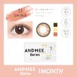 AND MEE Monthly SHINE 14.2 mm Diameter Color Contact Lenses 1 set Hot on Sale