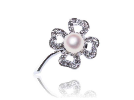 Akoya Pearl Needle Brooch Clover For Discount