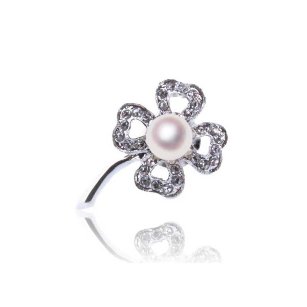 Akoya Pearl Needle Brooch Clover For Discount