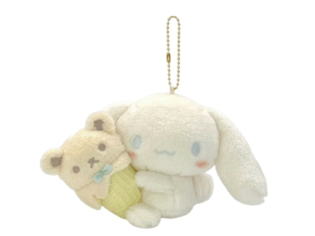 Nakajima Corporation Sanrio Nonbiri Natural Cinnamoroll Plush Keychain Online Hot Sale