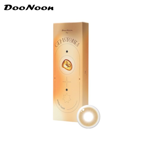 DooNoo GEMSTONES 1 day disposable color contact lenses 10pcs, Amber Hazel diameter 14.5mm Online Hot Sale