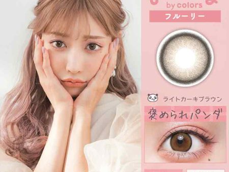 colors Flurry Daily Disposable 14.5 mm Diameter Praised Panda Light Khaki Brown Color Contact Lenses Hot on Sale