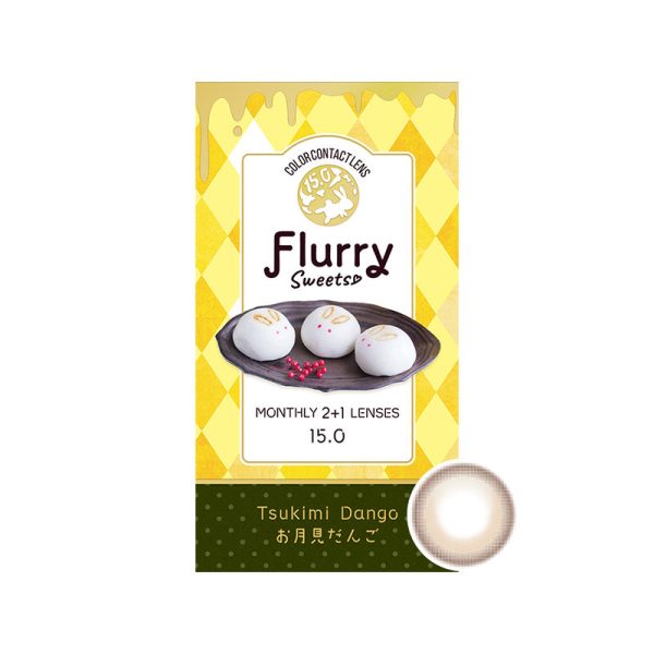 Flurry by Colors Monthly Color Contact Lenses, Tsukimi Dango, 15.0mm For Sale