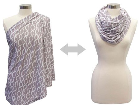 Itzy Ritzy Nursing Happens™ Infinity Breastfeeding Scarf - Platinum Helix Online Hot Sale