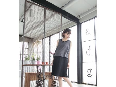 L1662353 Korea Versatile Pleated Black Dress Online